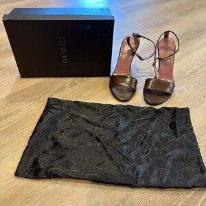 Gucci Brown Leather Heels